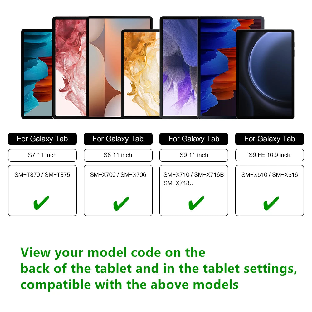 Keyboard Case For Samsung Galaxy Tab S9 FE 10.9 S9 S8 S7 Magnetic Smart Folio Cover With Magic Backlight And Multi-Touch