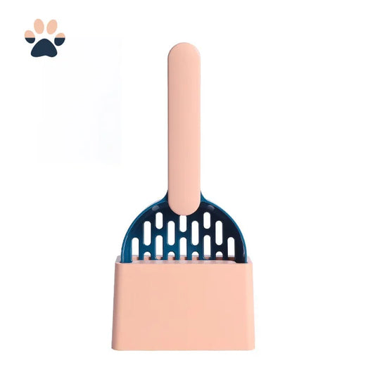 Cat Litter Scoop Plastic Cat Litter Shovel with Base Self Cleaning Cat Litter Box Tool Kitten Toilet Cleaning Supplies