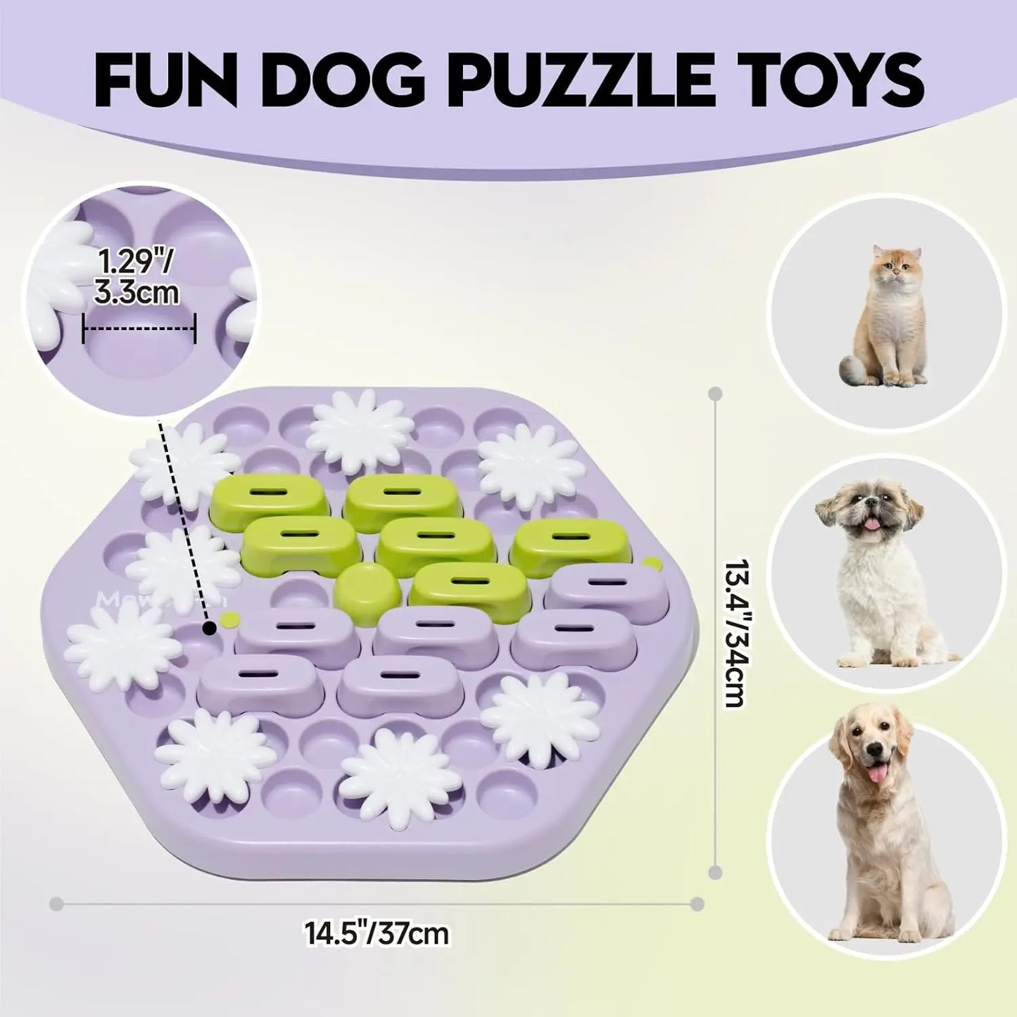 MewooFun Level 4 Dog Puzzle Toy Interactive Enrichment Toy for Dogs IQ Training Slow Feeder for All Breeds