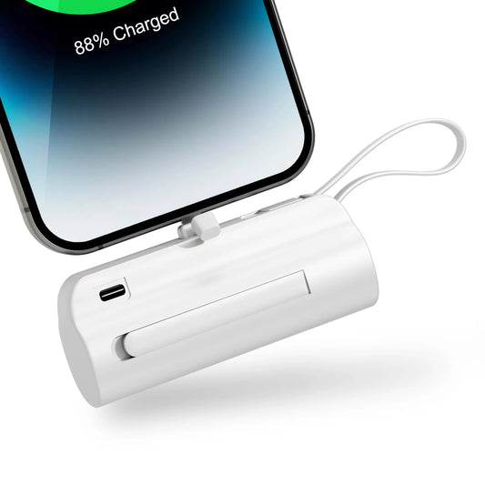 Mini Power Bank Portable 4500mAh Power Phone Charger Capsule Dual USB-C Ports for iPhone 16 15 15 Plus 15 Pro 15 Pro Max Android
