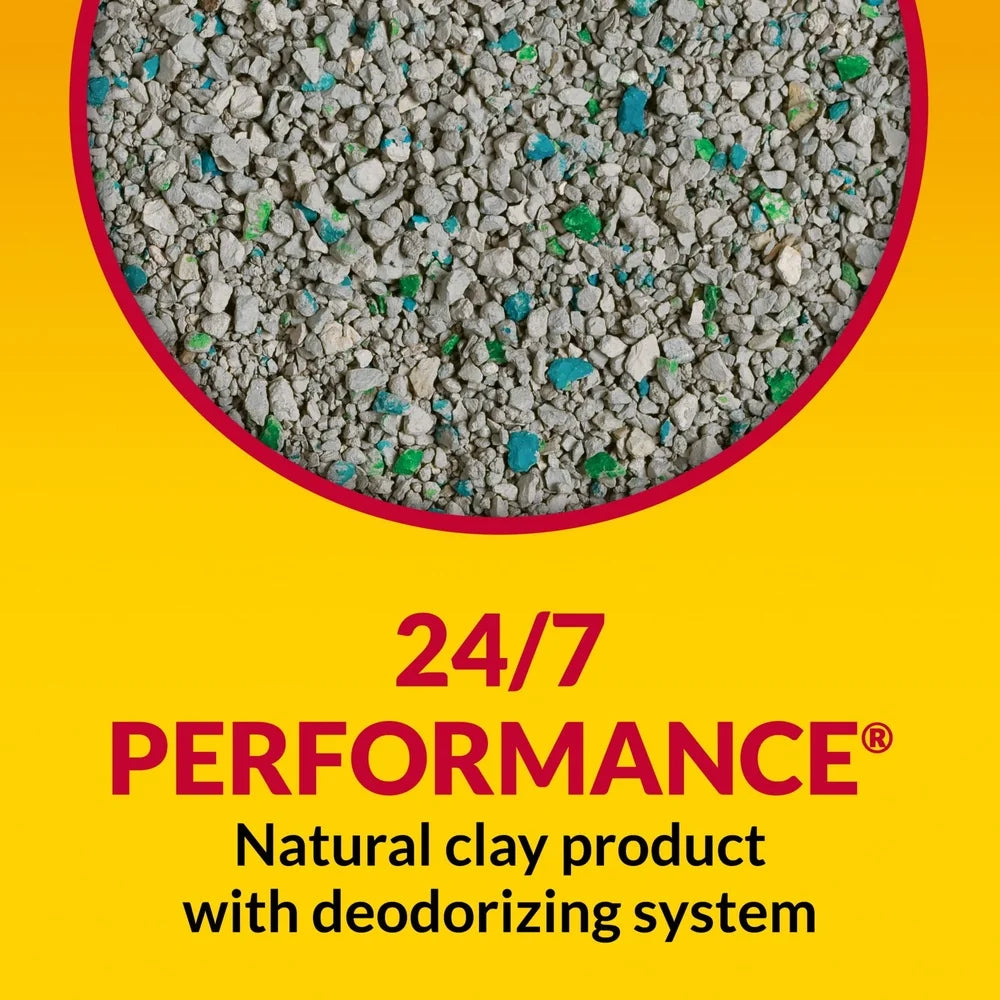 Multi Cat Non Clumping Cat Litter 48lb Odor Control Low Dust Clay Litter 24 7 Performance Moisture Absorption Fresh Scent